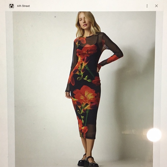 Colourful MIDI dress - Picture 5 of 5